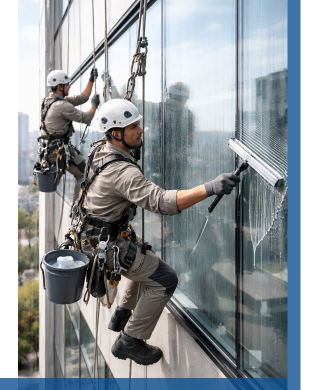 Мойка окон альпинистами в Ивантеевке от 4629 р. | ВЫСОТНИК-Внт