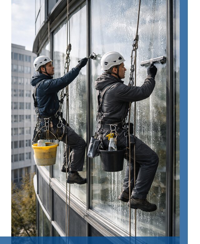 Мойка панорамных окон в Ивантеевке от 360 р. заказать у ВЫСОТНИК-Внт