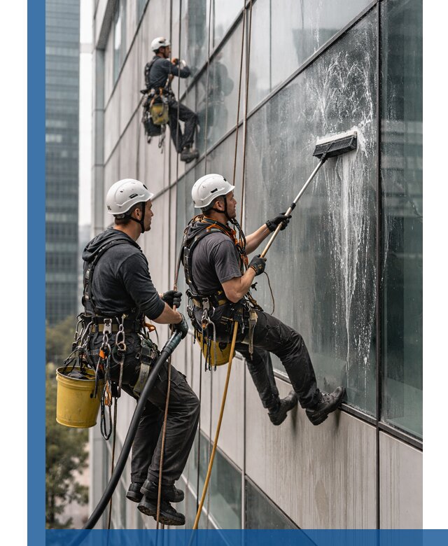 Профессиональная высотная мойка фасадов зданий в Ивантеевке