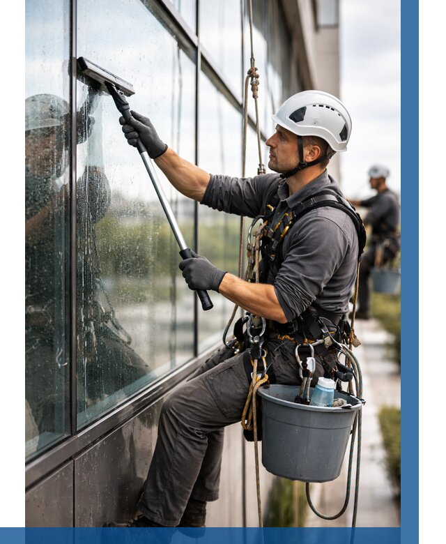 Мойка стеклянных фасадов в Ивантеевке от 206 р. | ВЫСОТНИК-Внт