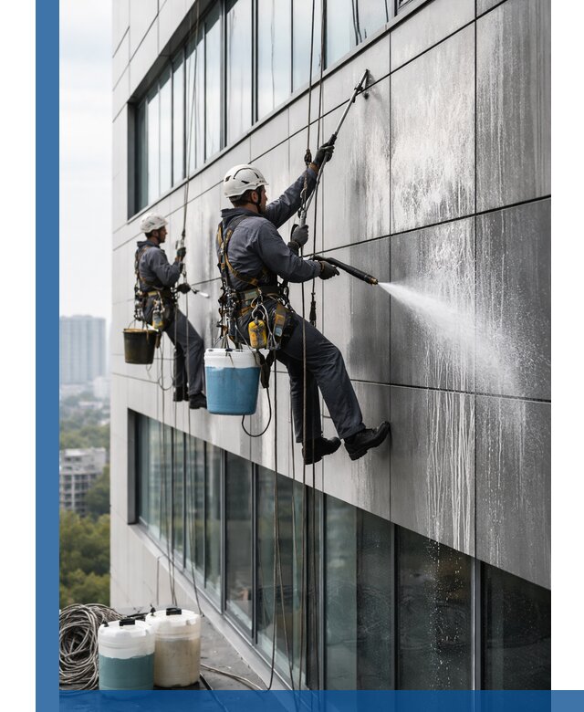 Профессиональная мойка вентилируемых фасадов в Ивантеевке