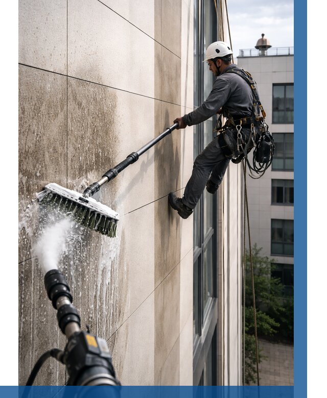 Мойка фасада из керамогранита в Ивантеевке от 309 р. | ВЫСОТНИК-Внт