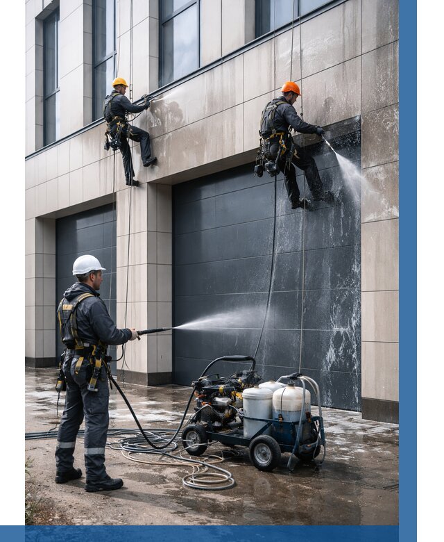 Послестроительная мойка фасада в Ивантеевке от 309 р. | ВЫСОТНИК-Внт