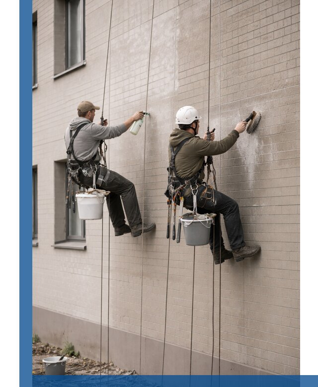 Удаление высолов с фасада зданий в Ивантеевке без повреждений и следов