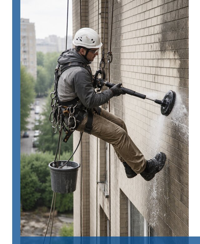 Очистка фасада от копоти в Ивантеевке профессионально и безопасно