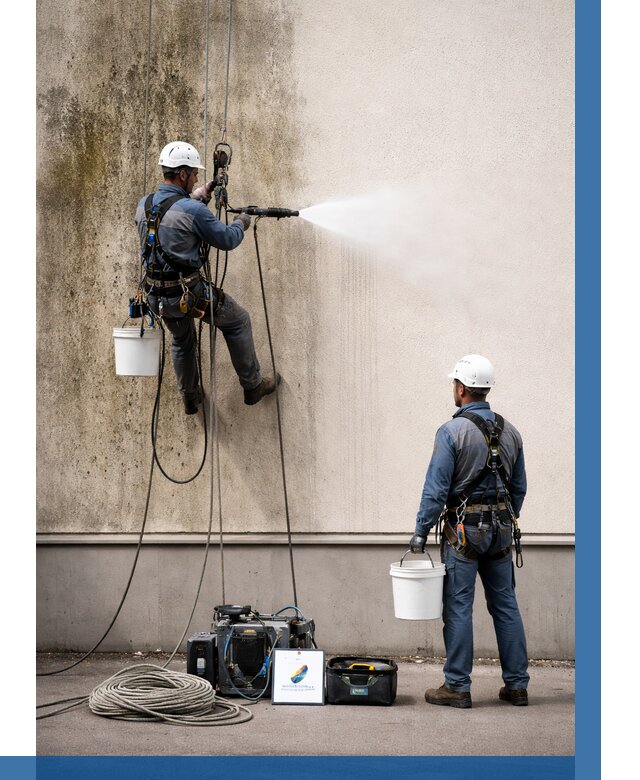 Очистка фасада от плесени в Ивантеевке от 309 р. | ВЫСОТНИК-Внт