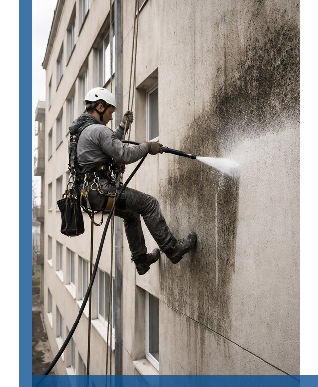 Профессиональная очистка фасадов от плесени в Ивантеевке