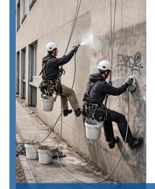 Антиграффити покрытие фасада с защитой от надписей в Ивантеевке