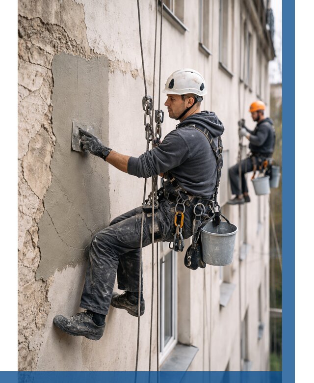 Восстановление штукатурки фасада в Ивантеевке от 1234 р. | ВЫСОТНИК-Внт