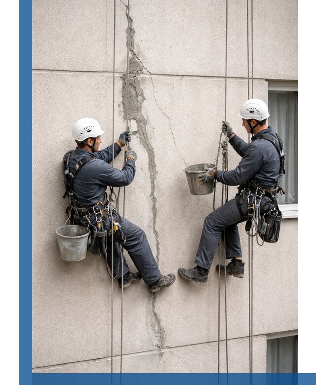 Заделка трещин на фасаде в Ивантеевке с гарантийным ремонтом