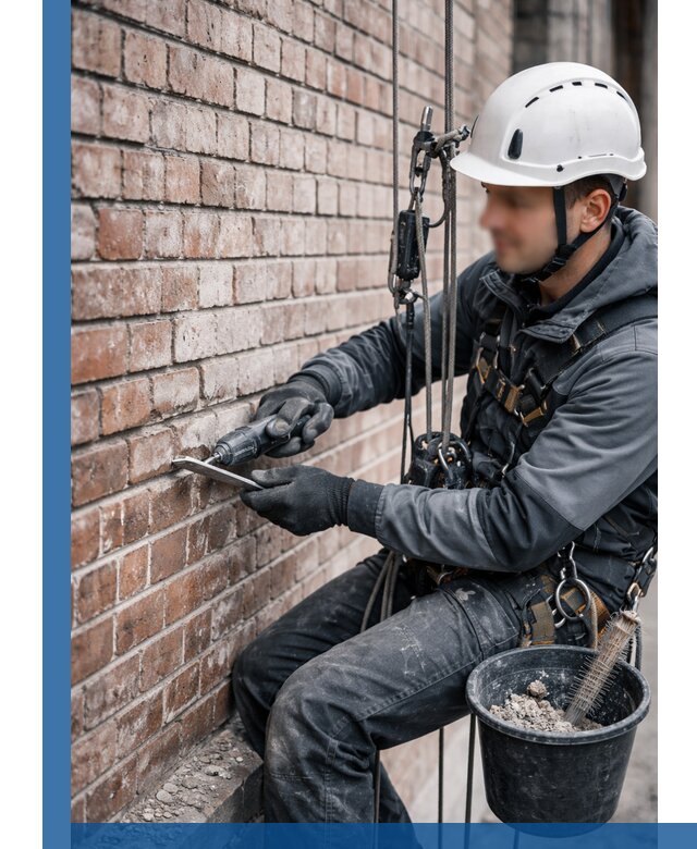 Расшивка кирпичных швов фасадов и стен, ремонт в Ивантеевке