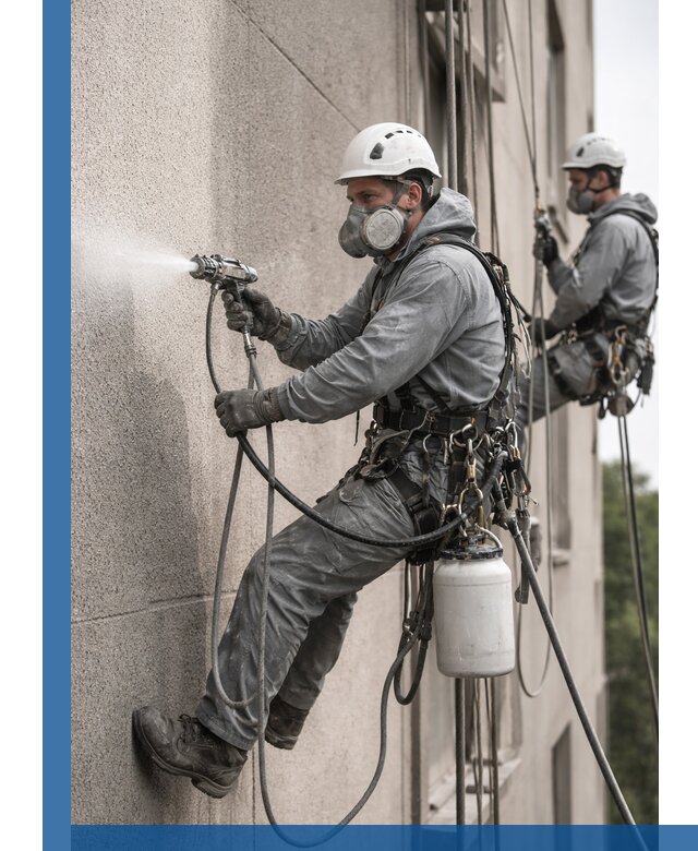 Безвоздушная покраска фасадов зданий в Ивантеевке профессионально