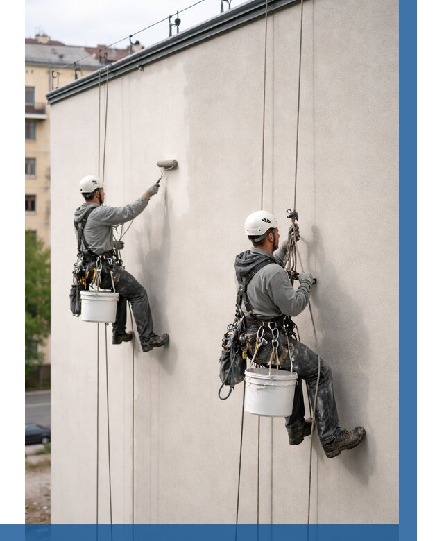 Покраска оштукатуренного фасада в Ивантеевке от 329 р. | ВЫСОТНИК-Внт