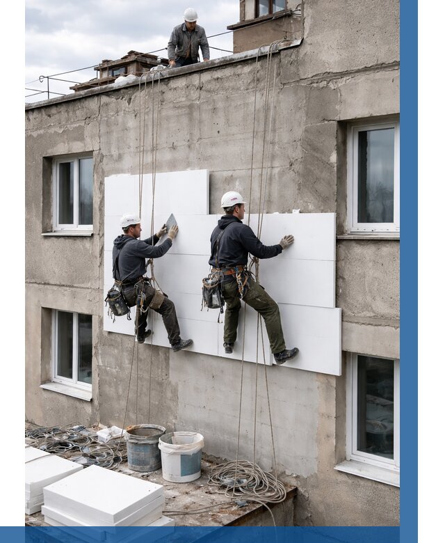 Утепление фасада пенополистиролом в Ивантеевке от 1852 р. | ВЫСОТНИК-Внт