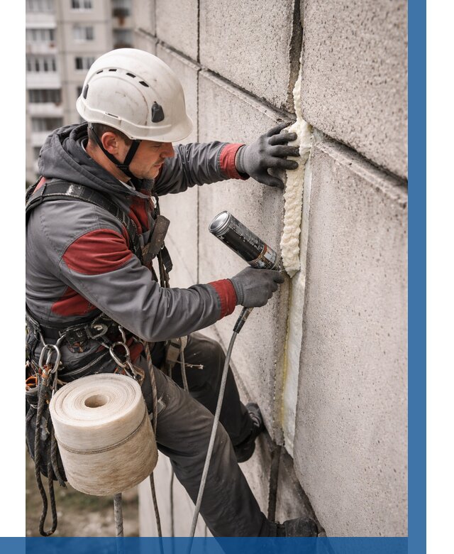 Утепление межпанельных швов в Ивантеевке от 720 р. | ВЫСОТНИК-Внт