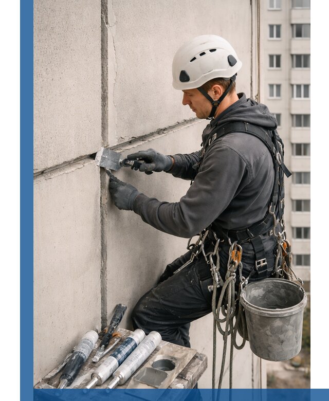 Ремонт межпанельных швов в Ивантеевке герметизация и восстановление