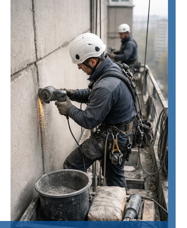 Штробление межпанельных швов в Ивантеевке от 1234 р. | ВЫСОТНИК-Внт