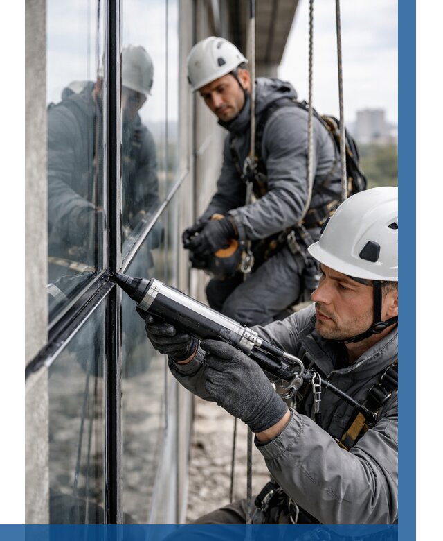 Герметизация витражных швов в Ивантеевке от 669 р. | ВЫСОТНИК-Внт