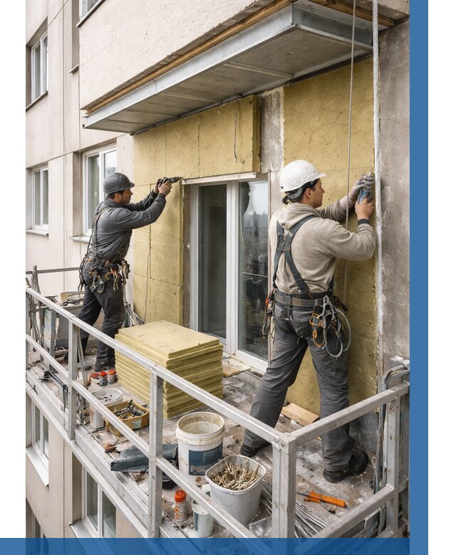 Утепление балкона снаружи в Ивантеевке от 1646 р. под ключ ВЫСОТНИК-Внт