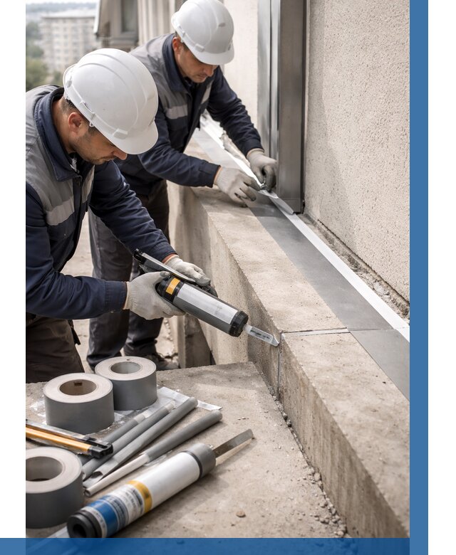 Герметизация примыкания балкона в Ивантеевке от 4629 р. | ВЫСОТНИК-Внт