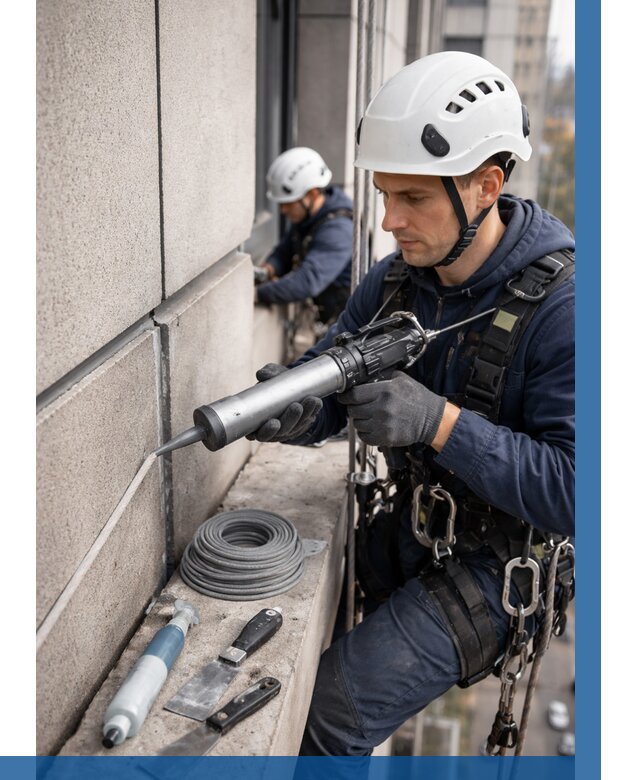 Герметизация деформационных швов фасада в Ивантеевке от 720 | ВЫСОТНИК-Внт