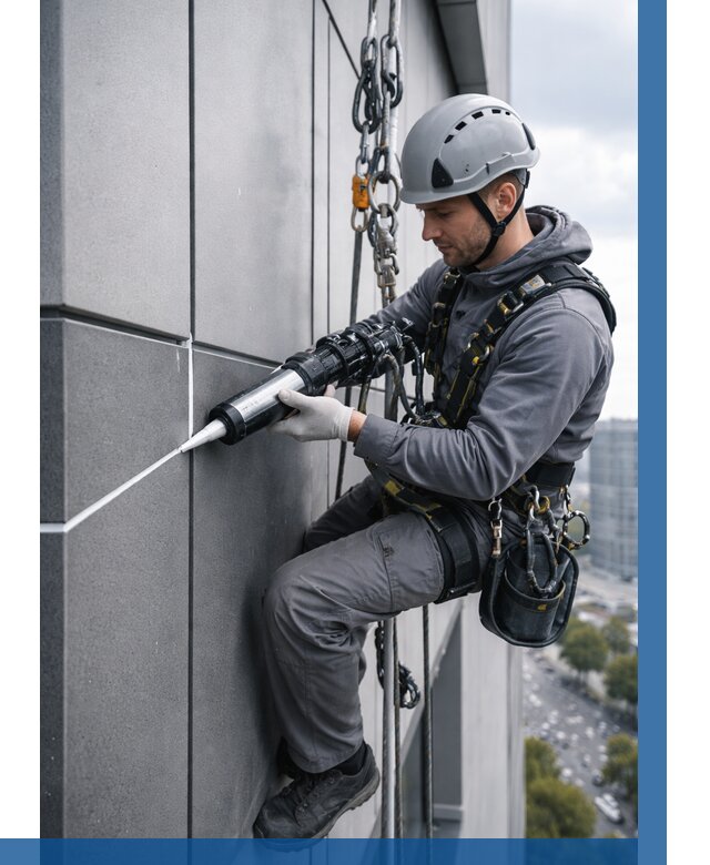 Герметизация стыков фасадных панелей в Ивантеевке от 6687 р.| ВЫСОТНИК-Внт