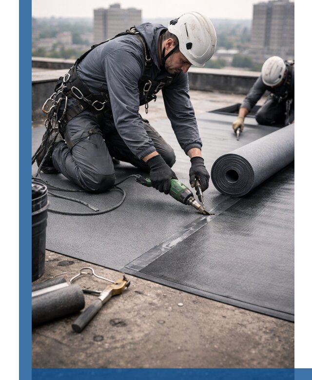 Ремонт мягкой кровли в Ивантеевке с выездом промальпинистов