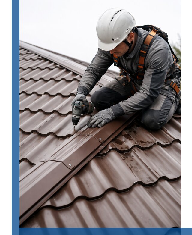 Ремонт металлочерепицы на крыше в Ивантеевке профессионально