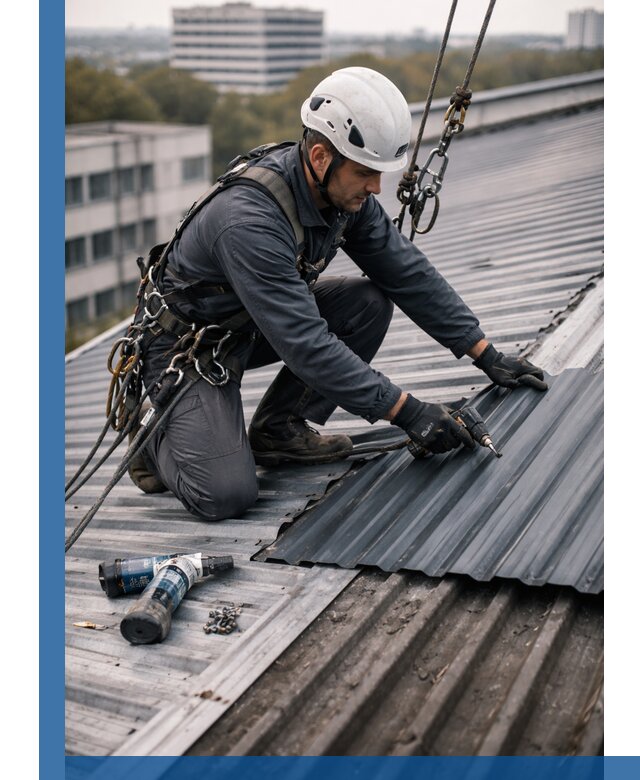 Ремонт профнастила на кровле в Ивантеевке, работы под ключ