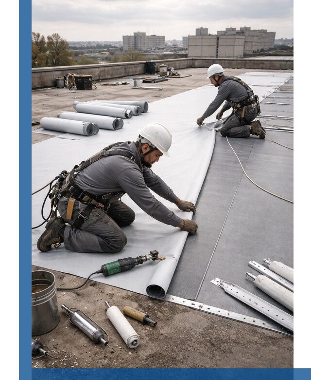 Монтаж мембранной кровли в Ивантеевке для промышленных зданий