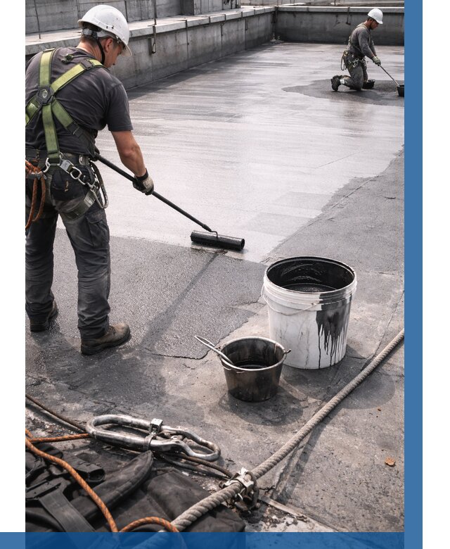 Гидроизоляция кровли жидкой резиной в Ивантеевке от 514 р. | ВЫСОТНИК-Внт