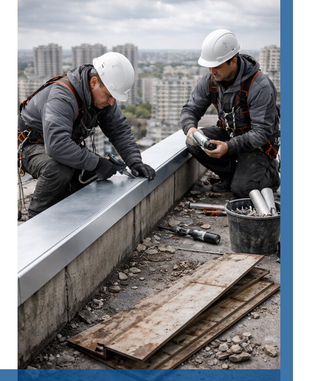 Замена парапетных крышек под ключ в Ивантеевке от 1234 р. | ВЫСОТНИК-Внт