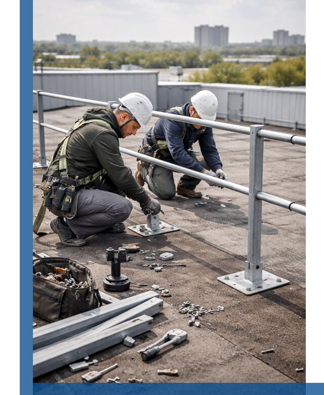 Монтаж кровельного ограждения в Ивантеевке под ключ с гарантией