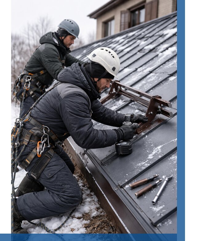 Монтаж снегозадержателей в Ивантеевке от 463 р. | ВЫСОТНИК-Внт