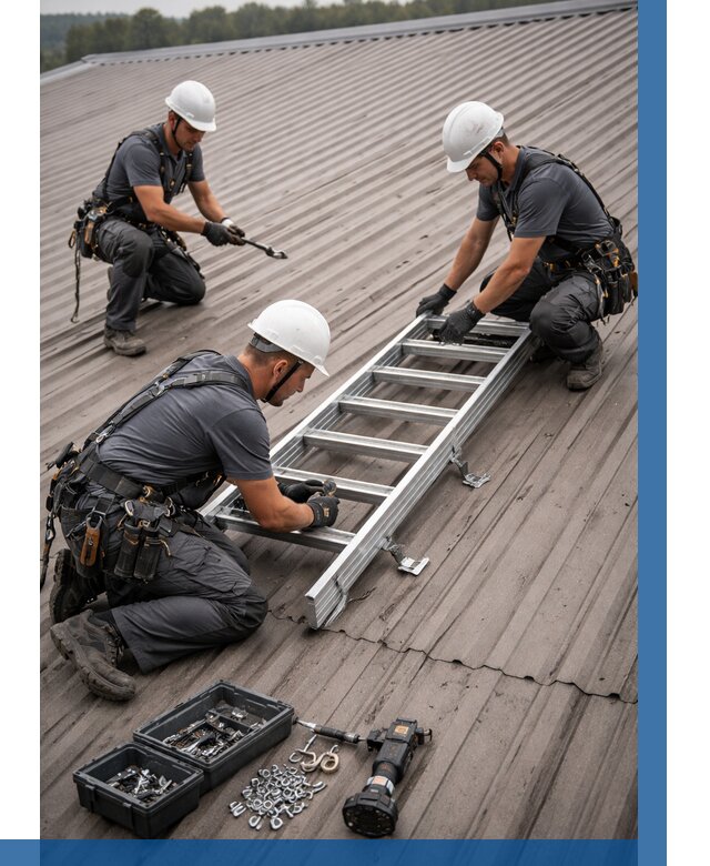 Монтаж кровельной лестницы в Ивантеевке от 4629 р. | ВЫСОТНИК-Внт