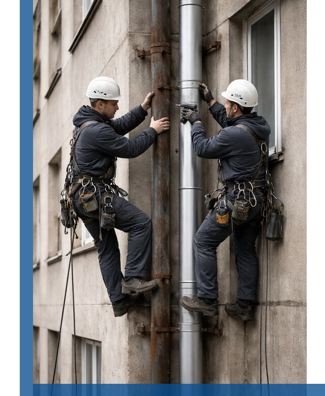 Замена водосточных труб в Ивантеевке: монтаж и демонтаж под ключ