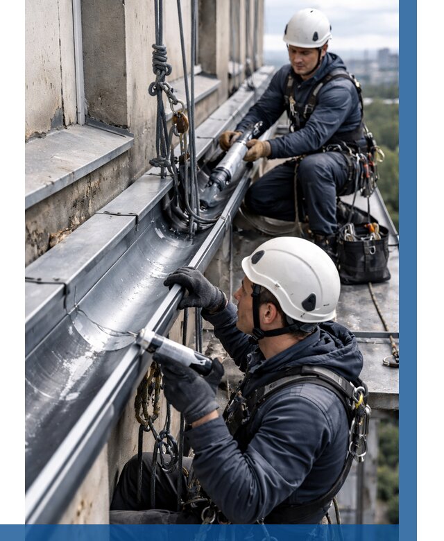 Ремонт водосточных желобов в Ивантеевке от 6687 р. | ВЫСОТНИК-Внт