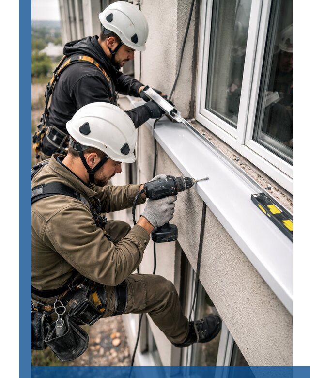 Профессиональный монтаж оконных отливов и отведения воды в Ивантеевке