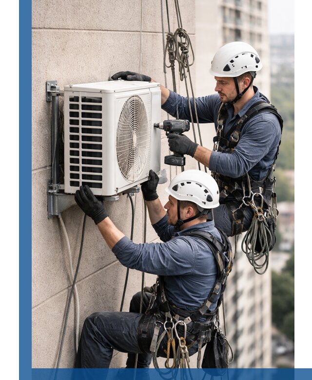 Монтаж внешнего блока кондиционера в Ивантеевке установка и крепление