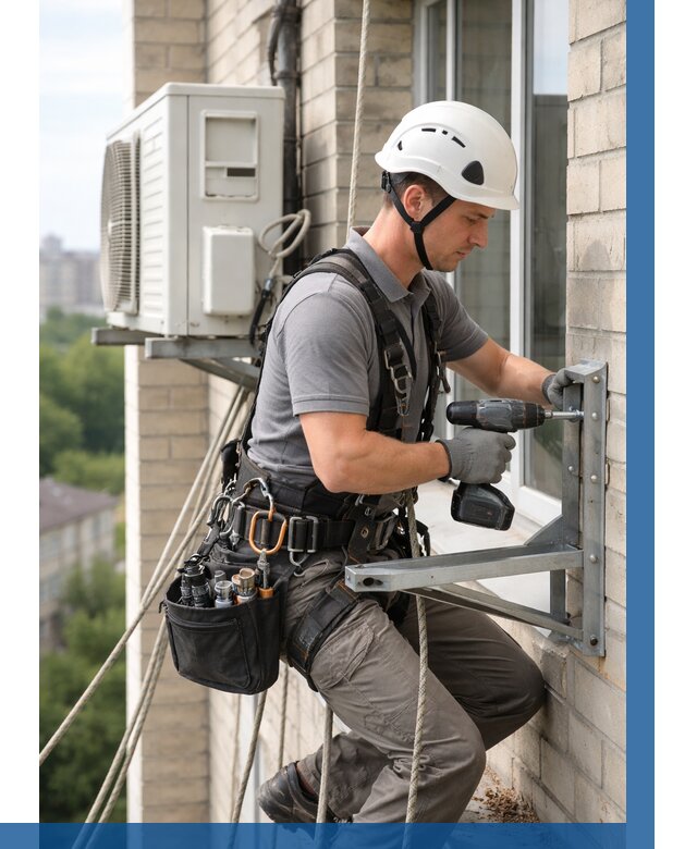 Установка кронштейнов кондиционера в Ивантеевке от 3600 р. | ВЫСОТНИК-Внт