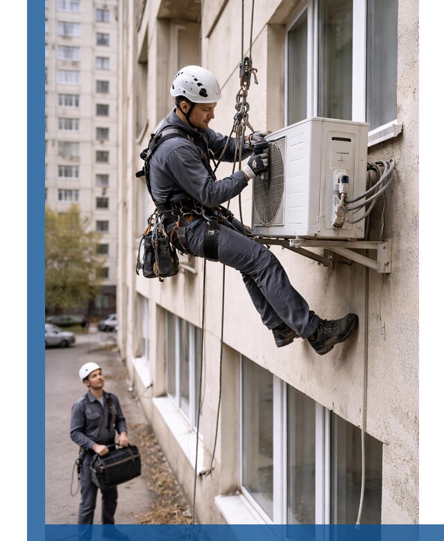 Демонтаж внешнего блока кондиционера в Ивантеевке профессионально