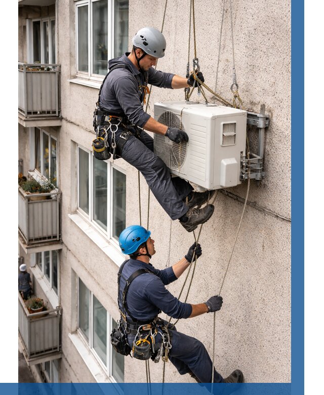 Перенос внешнего блока кондиционера в Ивантеевке от 9258 р.| ВЫСОТНИК-Внт