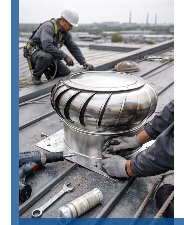 Установка дефлекторов на кровле в Ивантеевке профессионально