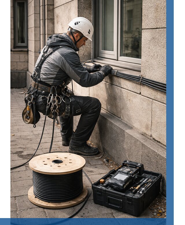 Прокладка оптоволоконного кабеля в Ивантеевке от 823 р. | ВЫСОТНИК-Внт