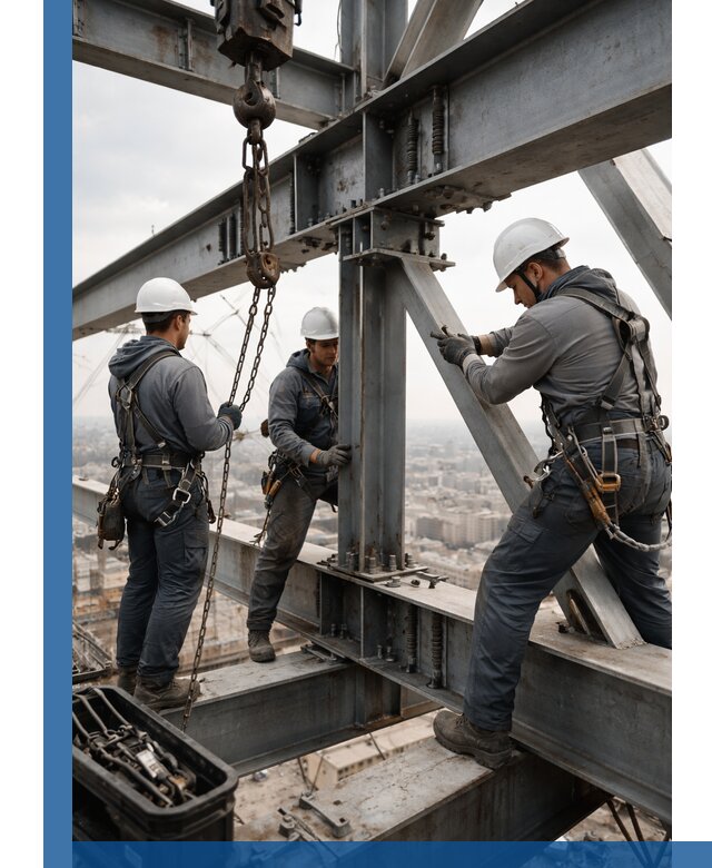 Профессиональный монтаж металлоконструкций на высоте в Ивантеевке