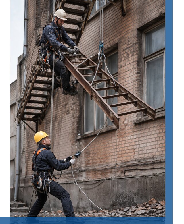 Демонтаж пожарной лестницы в Ивантеевке от 12344 р. | ВЫСОТНИК-Внт