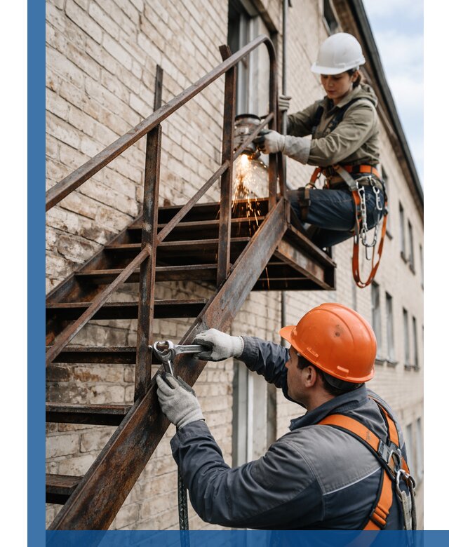 Ремонт и восстановление пожарных лестниц с выездом в Ивантеевке
