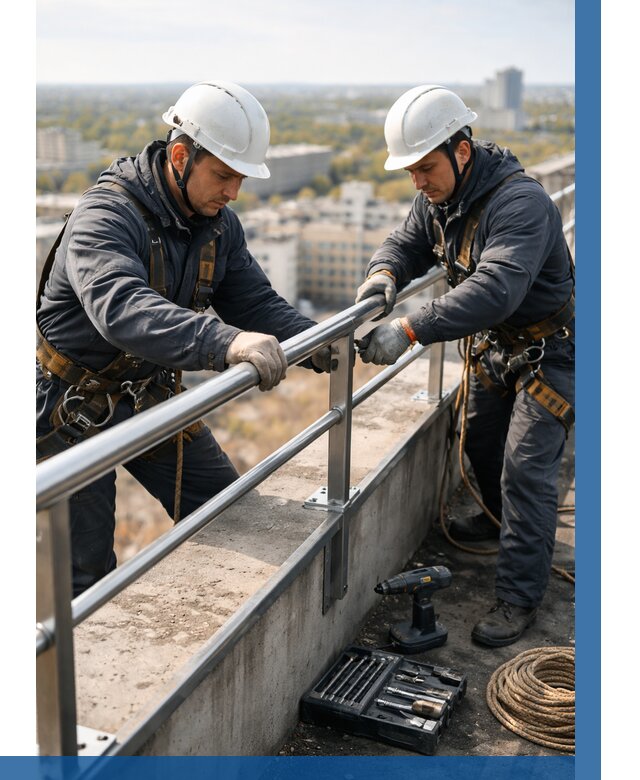 Монтаж перил на высоте в Ивантеевке от 2572 р. | ВЫСОТНИК-Внт