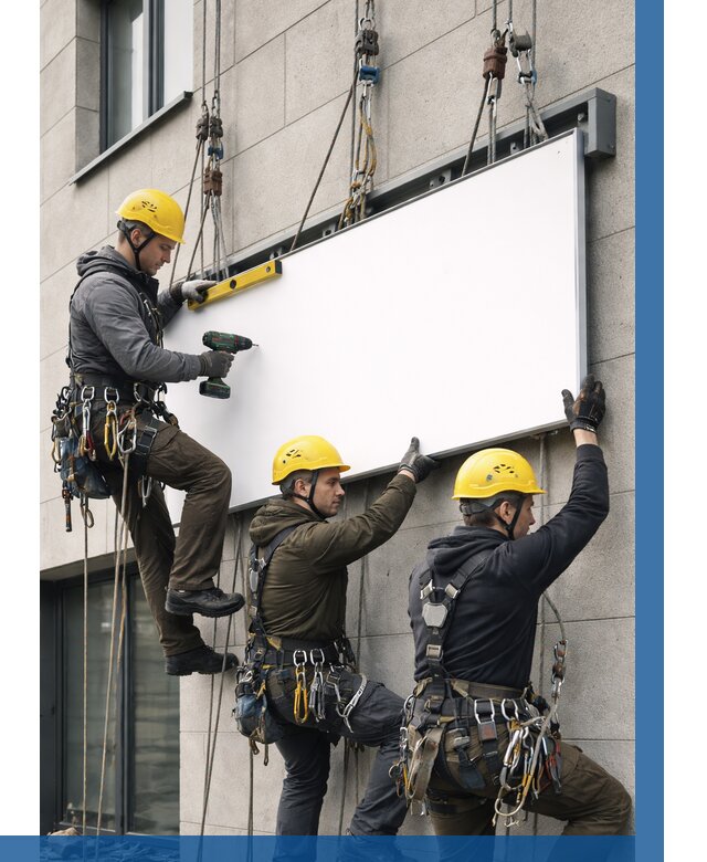 Монтаж рекламной вывески в Ивантеевке от 8230 р. | ВЫСОТНИК-Внт