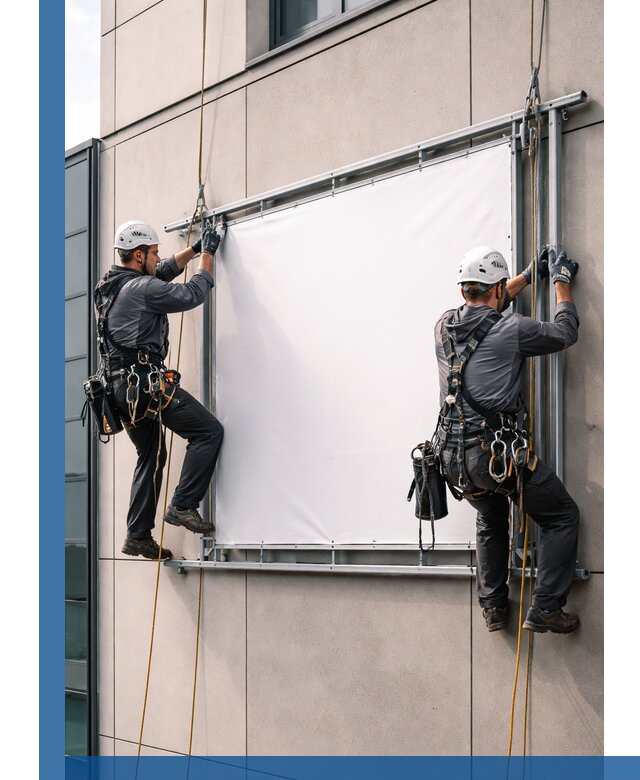 Монтаж наружной рекламной вывески в Ивантеевке под ключ